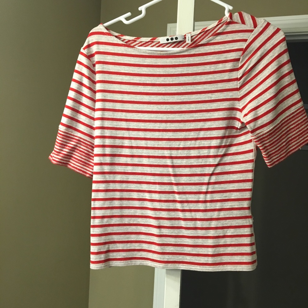 Anthropologie striped crop top